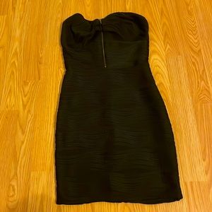 Tight black mini dress